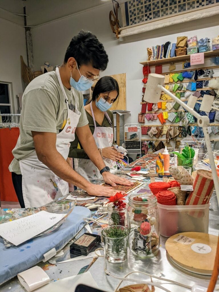 Couple crafting at CRAFT
